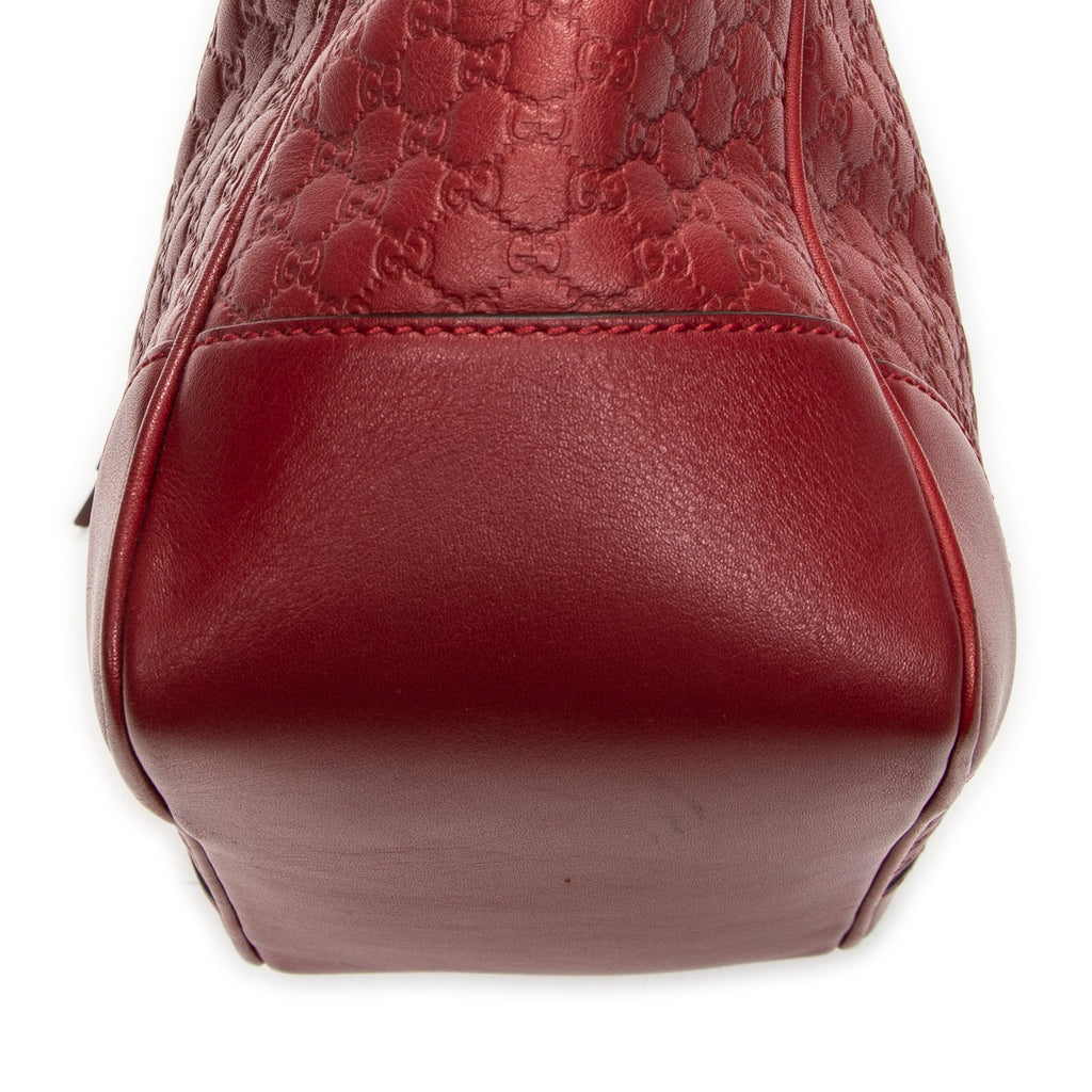 Shoulder Bag Small Bree Tote Red Microguccissima Leather