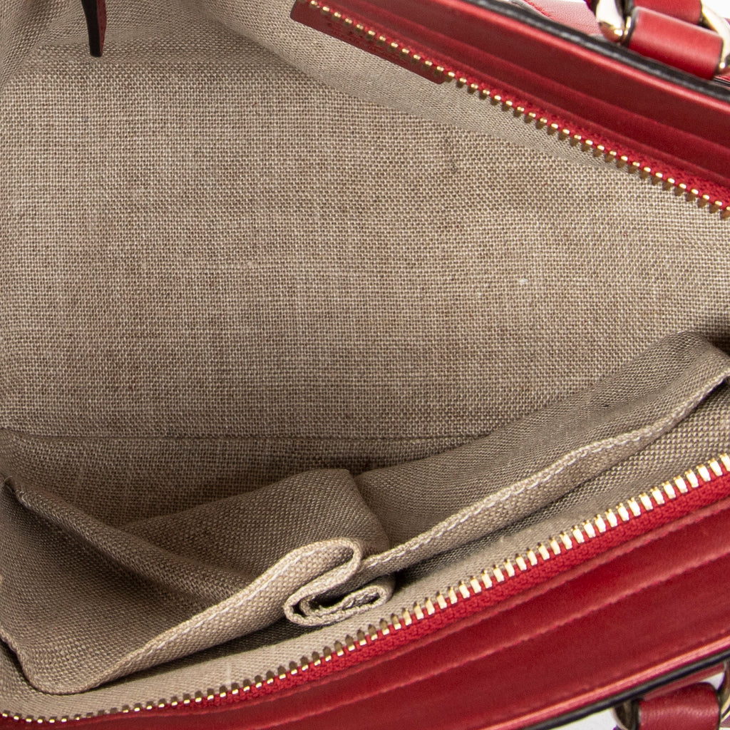 Shoulder Bag Small Bree Tote Red Microguccissima Leather