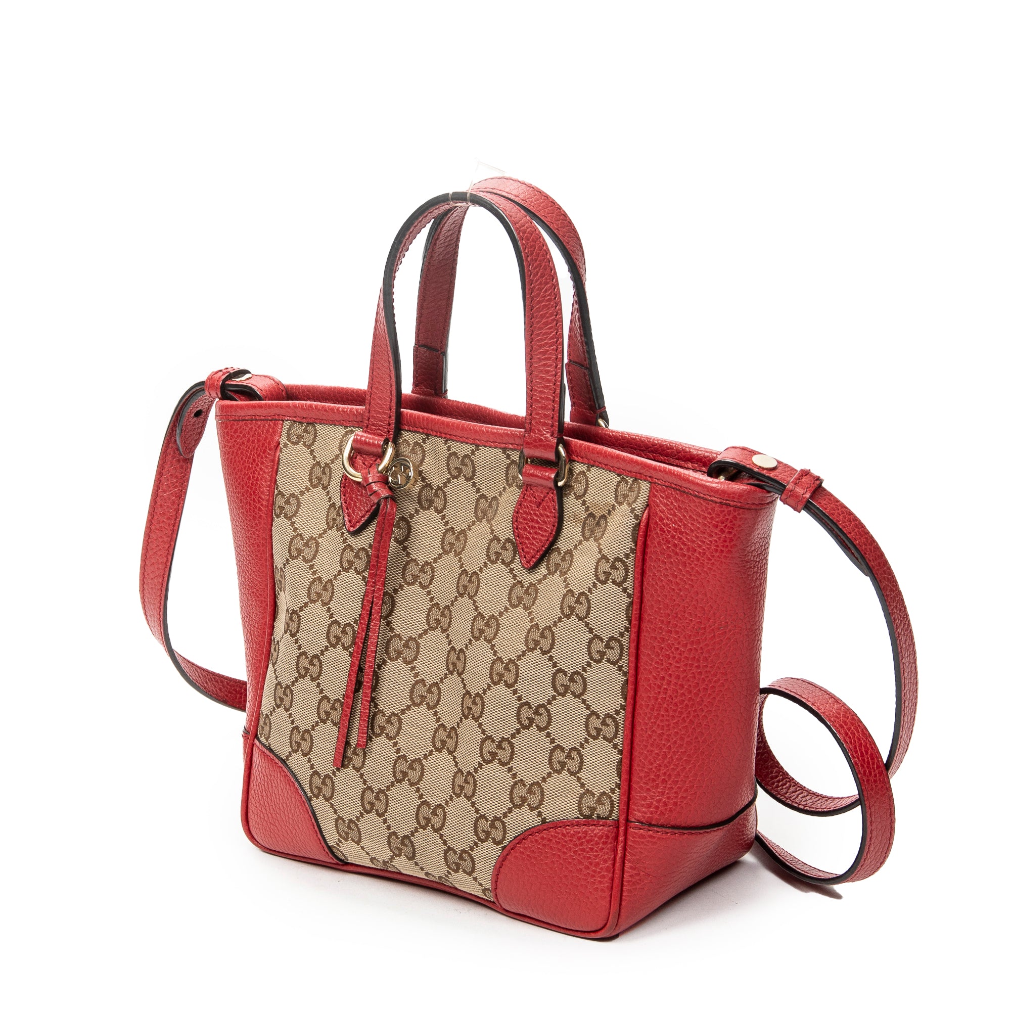 Shoulder Bag Small Bree Tote Red Monogrammed Canvas