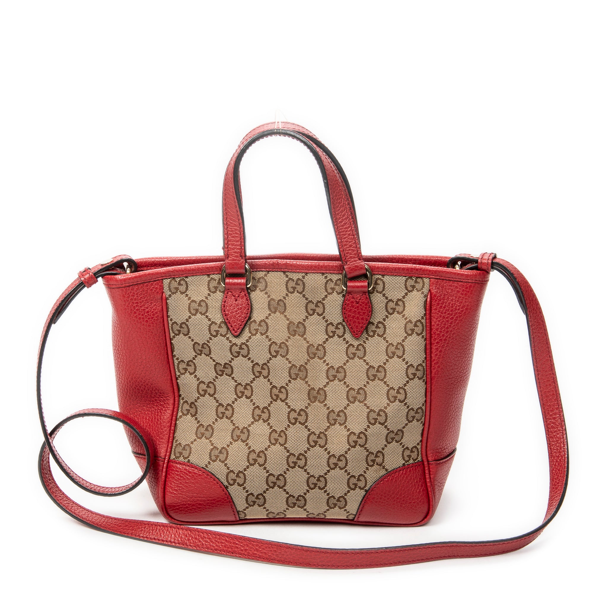Shoulder Bag Small Bree Tote Red Monogrammed Canvas