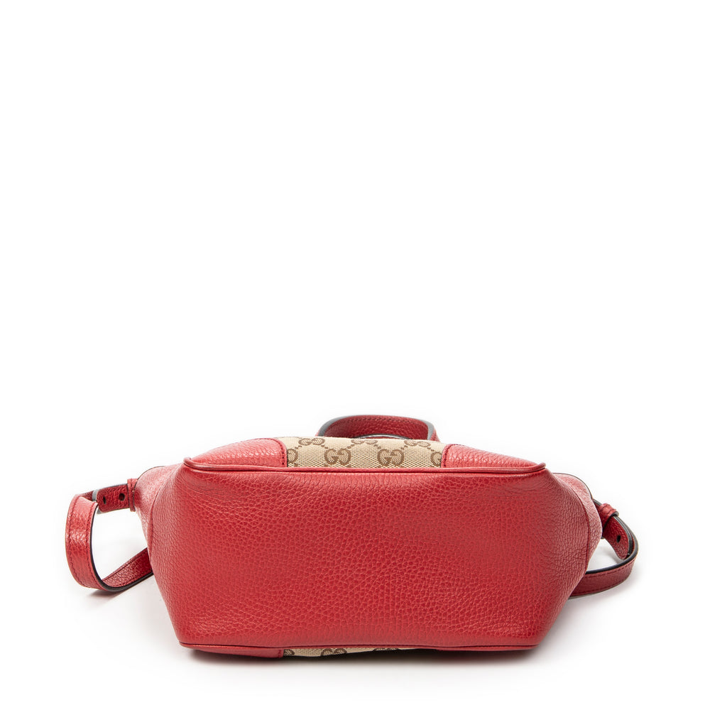 Shoulder Bag Small Bree Tote Red Monogrammed Canvas