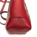 Shoulder Bag Small Bree Tote Red Monogrammed Canvas