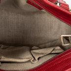 Shoulder Bag Small Bree Tote Red Monogrammed Canvas