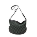 Shoulder Bag Half Moon Messenger Black Monogrammed Canvas