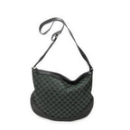 Shoulder Bag Half Moon Messenger Black Monogrammed Canvas