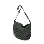 Shoulder Bag Half Moon Messenger Black Monogrammed Canvas