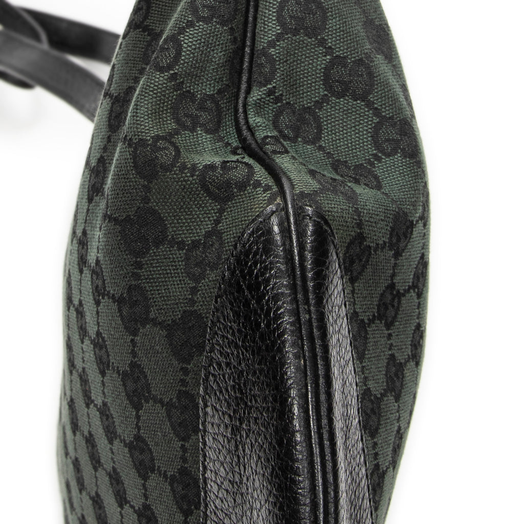 Shoulder Bag Half Moon Messenger Black Monogrammed Canvas
