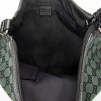 Shoulder Bag Half Moon Messenger Black Monogrammed Canvas