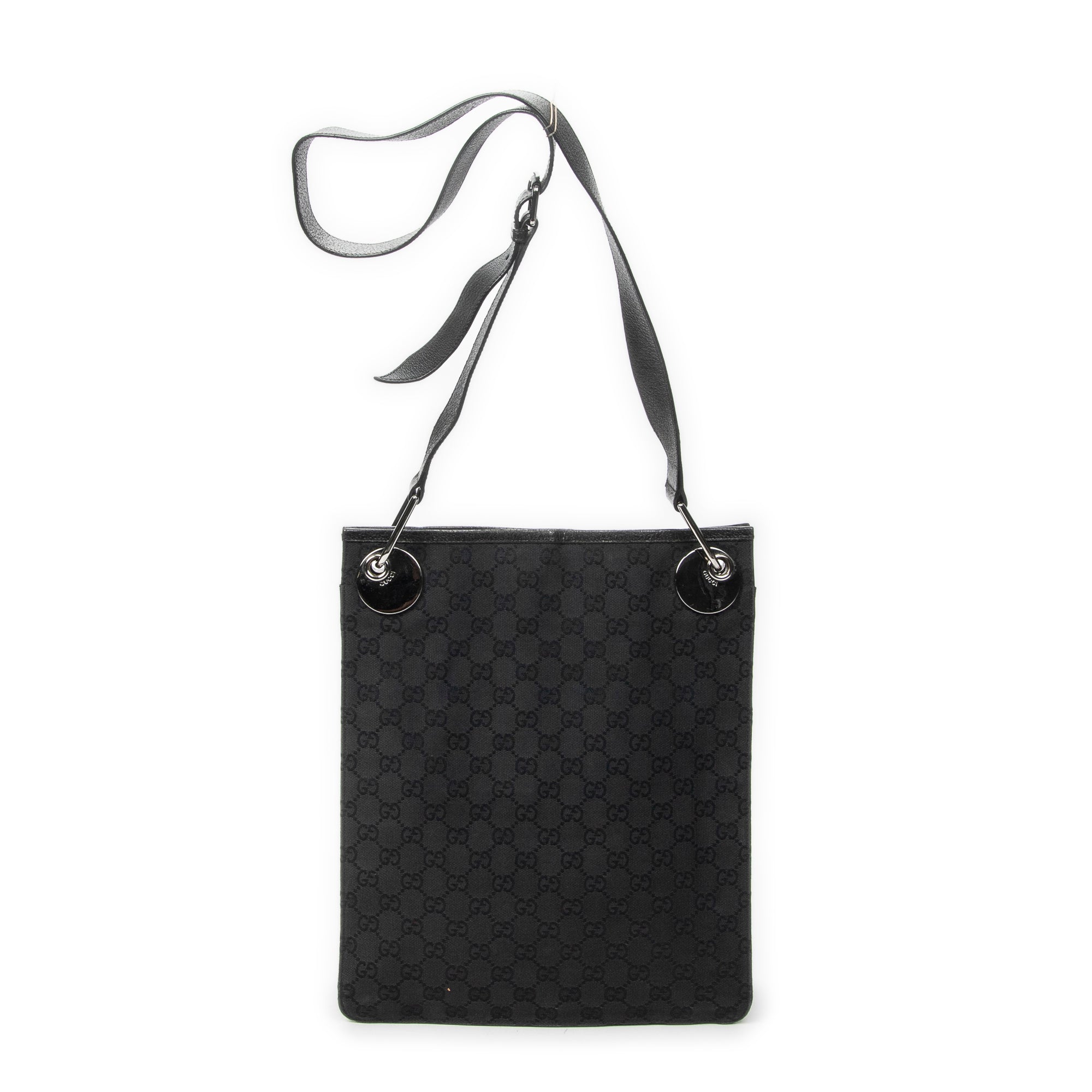 Shoulder Bag Vertical Eclipse Black Monogrammed Canvas