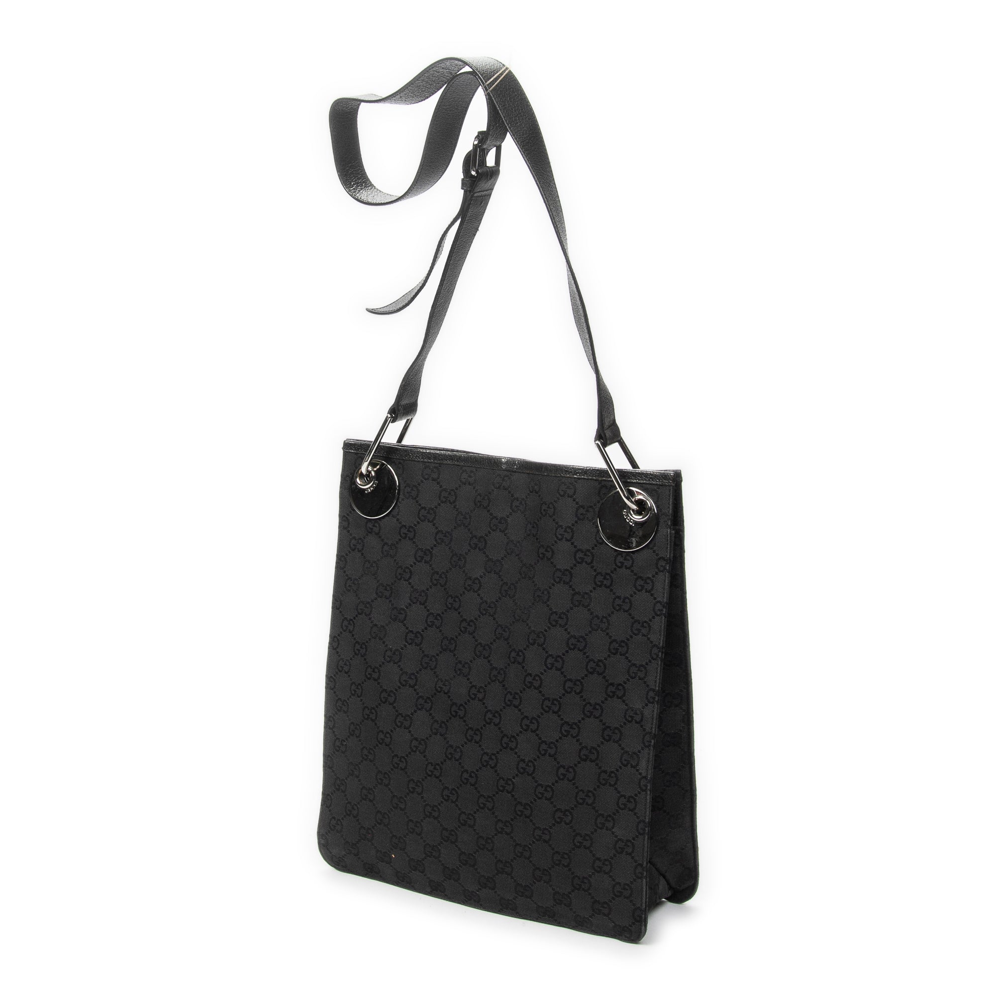 Shoulder Bag Vertical Eclipse Black Monogrammed Canvas