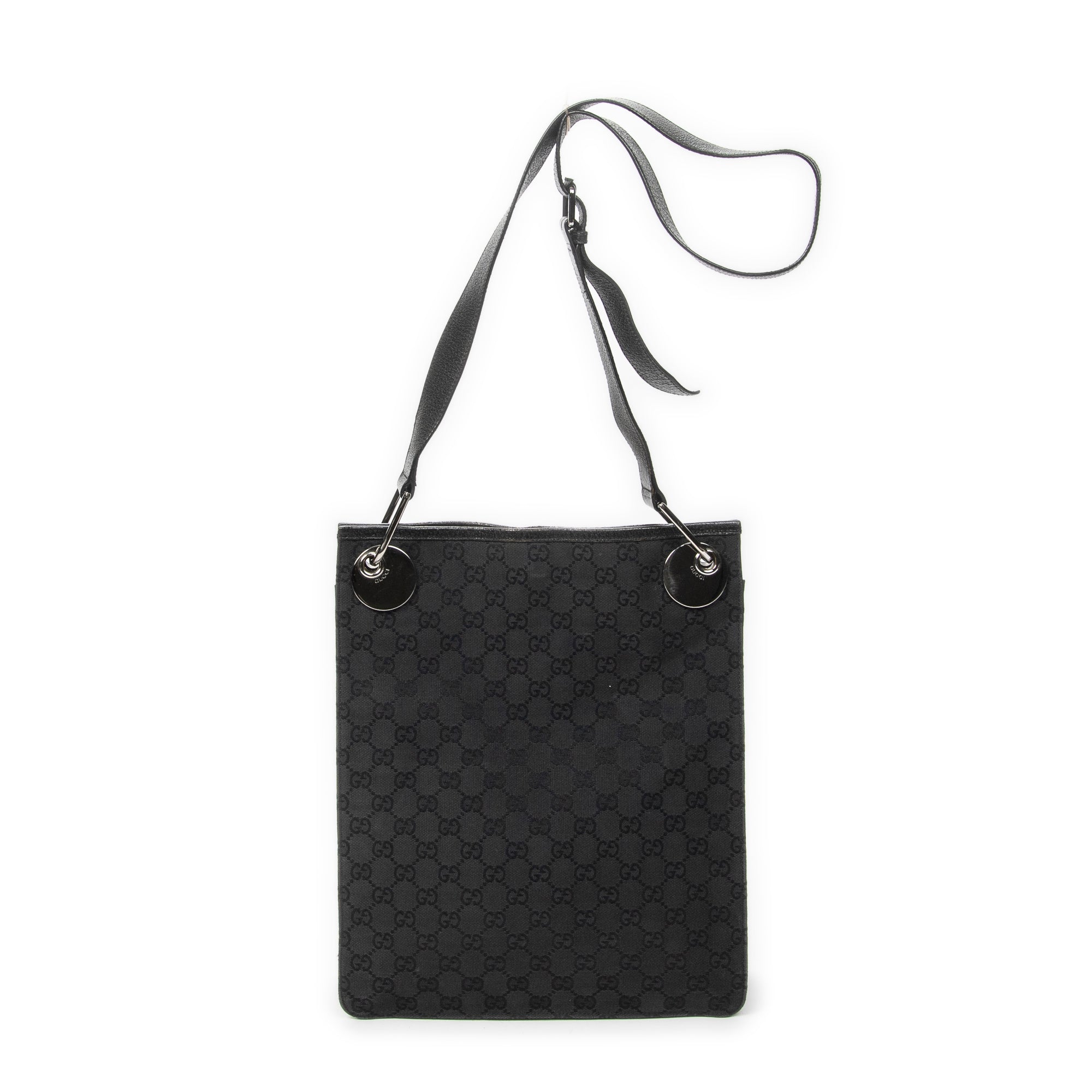 Shoulder Bag Vertical Eclipse Black Monogrammed Canvas