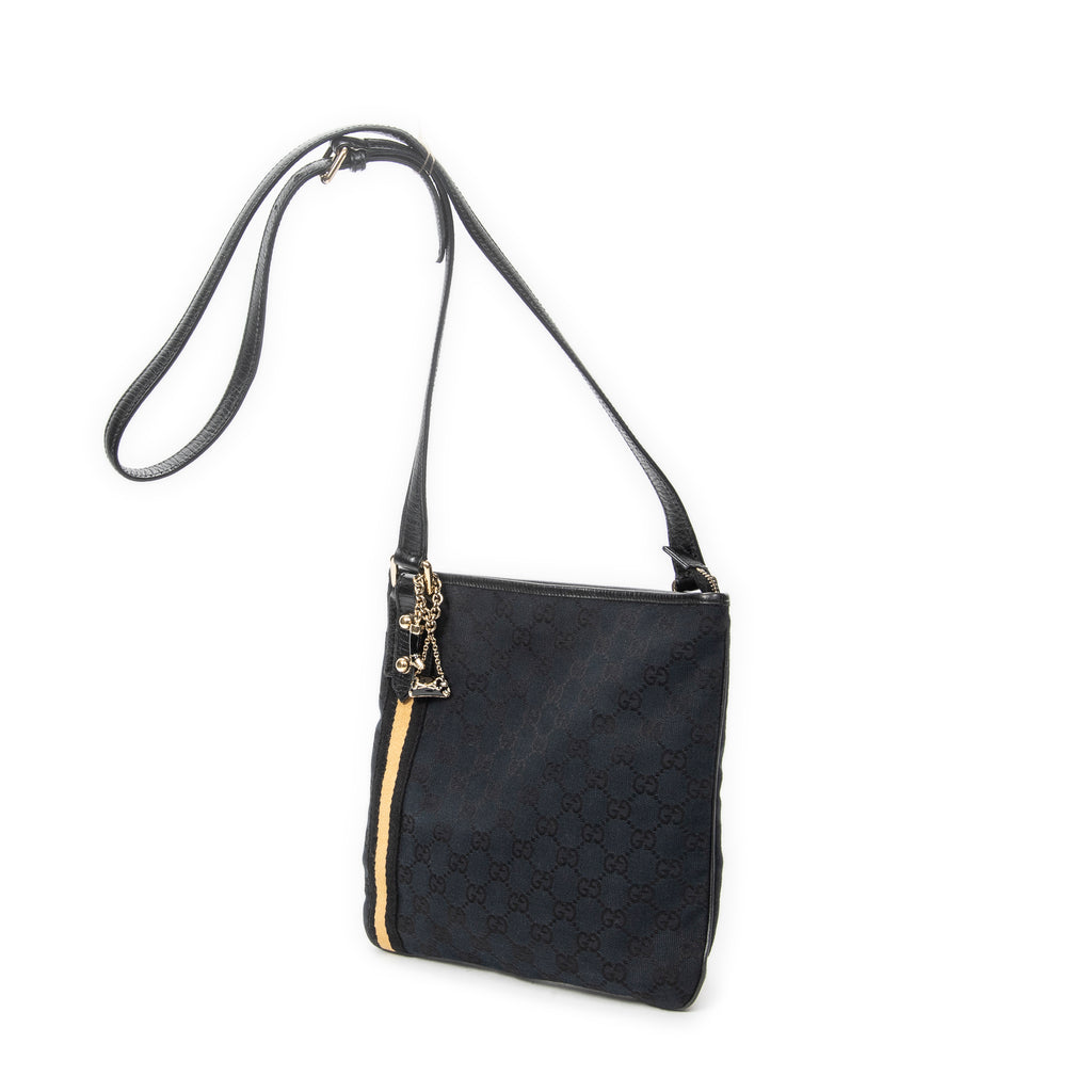 Shoulder Bag Web Jolicoeur Crossbody Black Monogrammed Canvas
