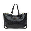 Shoulder Bag Large Abbey D-Ring Tote Black Guccissima Leather