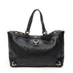 Shoulder Bag Large Abbey D-Ring Tote Black Guccissima Leather