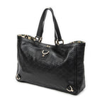 Shoulder Bag Large Abbey D-Ring Tote Black Guccissima Leather