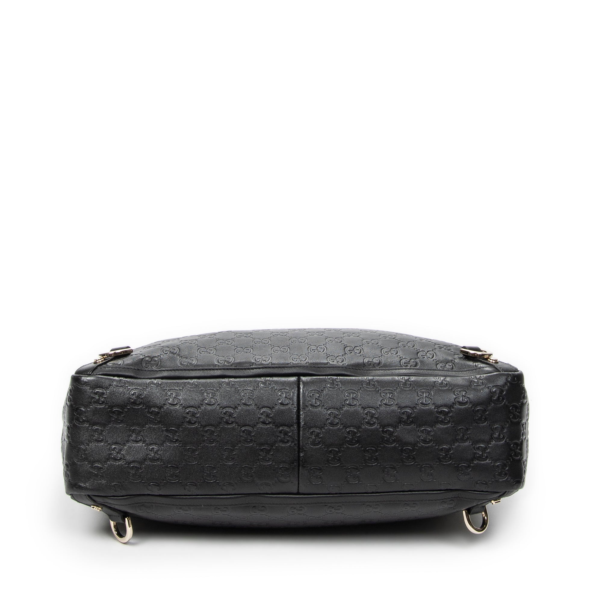 Shoulder Bag Large Abbey D-Ring Tote Black Guccissima Leather