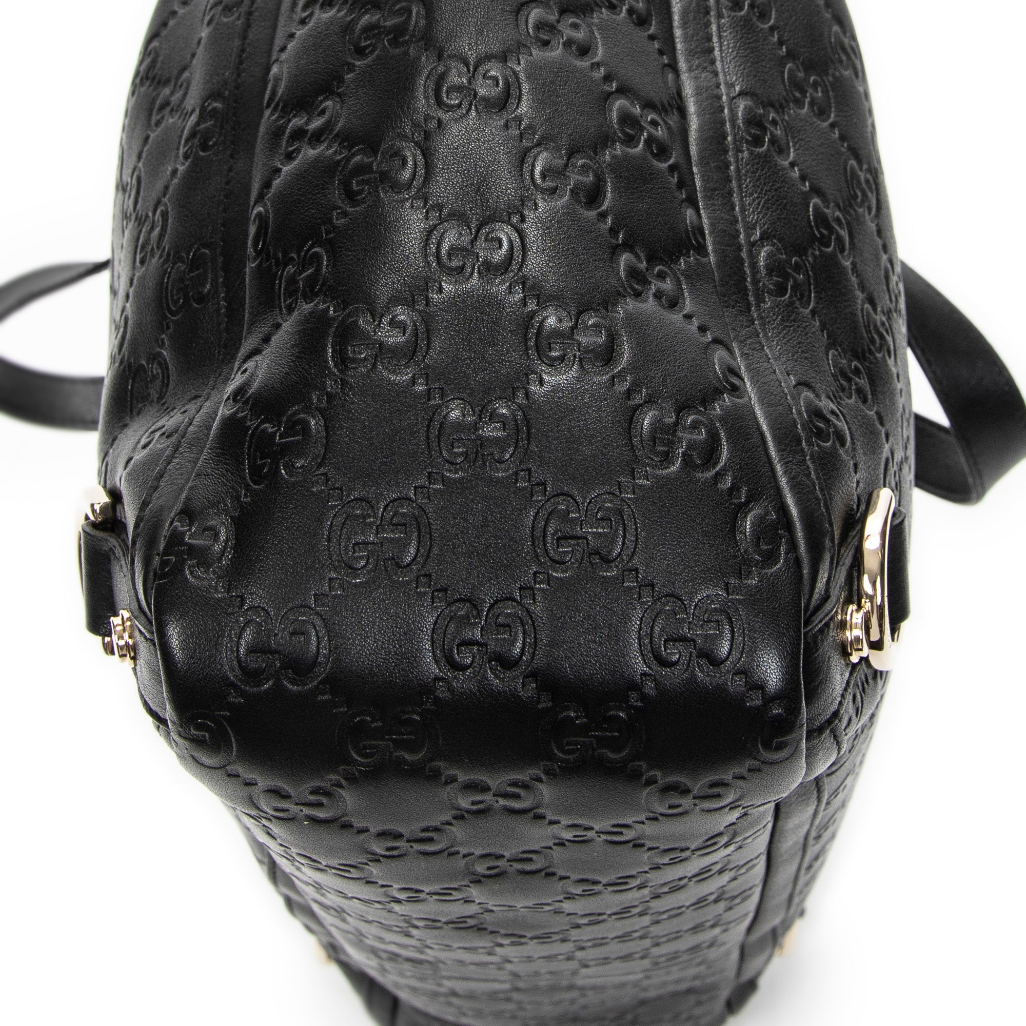 Shoulder Bag Large Abbey D-Ring Tote Black Guccissima Leather