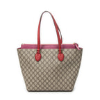 Shoulder Bag Medium Zip Bucket Tote Beige Supreme Coated Canvas