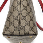 Shoulder Bag Medium Zip Bucket Tote Beige Supreme Coated Canvas