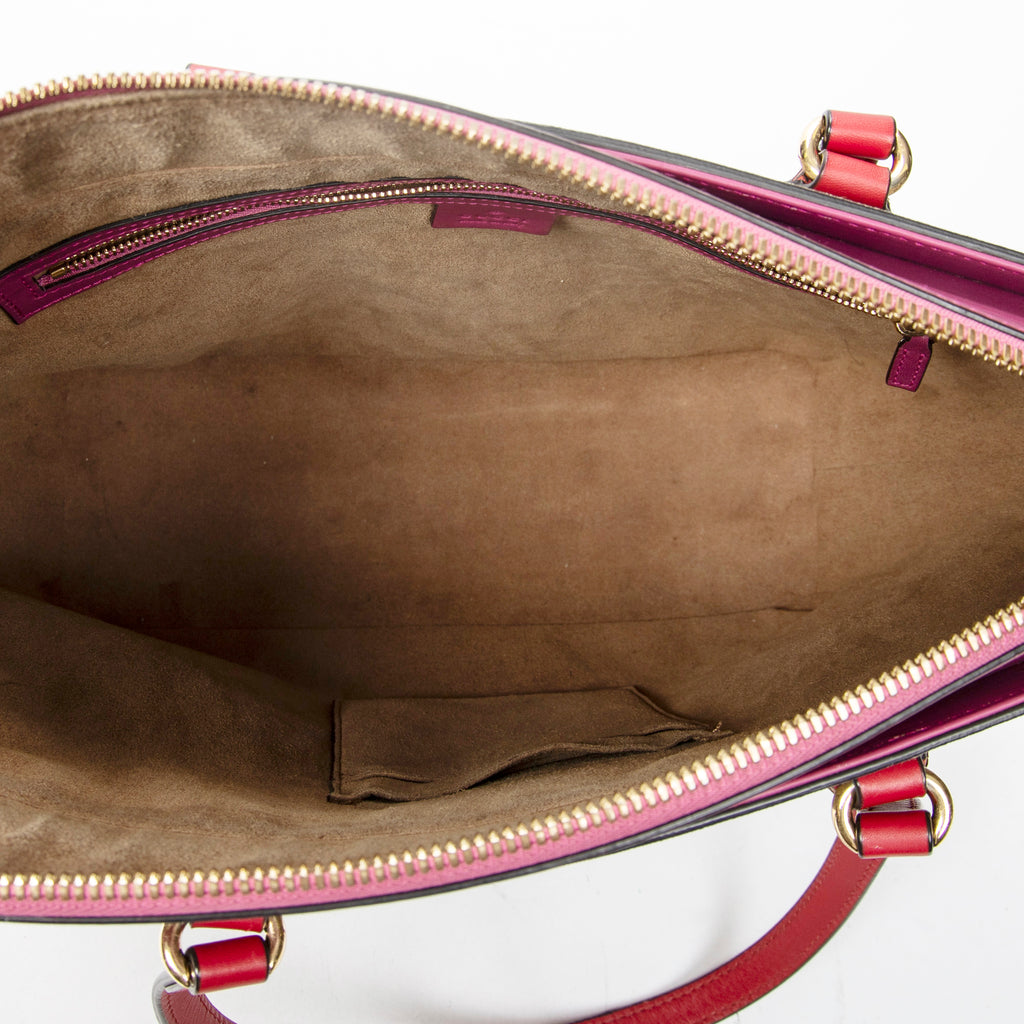 Shoulder Bag Medium Zip Bucket Tote Beige Supreme Coated Canvas