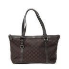 Shoulder Bag Abbey Tote Dark Brown Monogrammed Nylon Canvas