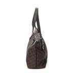 Shoulder Bag Abbey Tote Dark Brown Monogrammed Nylon Canvas