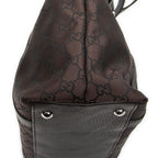 Shoulder Bag Abbey Tote Dark Brown Monogrammed Nylon Canvas