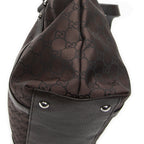 Shoulder Bag Abbey Tote Dark Brown Monogrammed Nylon Canvas