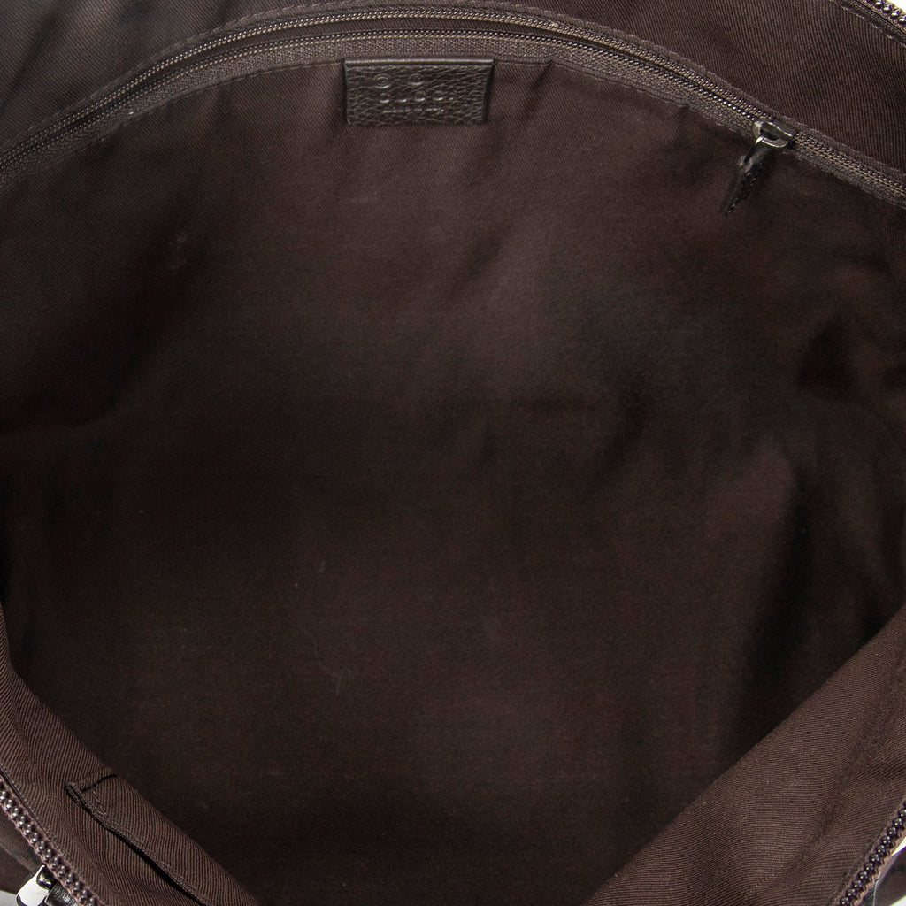 Shoulder Bag Abbey Tote Dark Brown Monogrammed Nylon Canvas