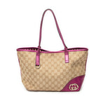 Shoulder Bag Small Britt Pink Monogrammed Canvas