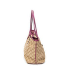 Shoulder Bag Small Britt Pink Monogrammed Canvas