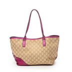 Shoulder Bag Small Britt Pink Monogrammed Canvas