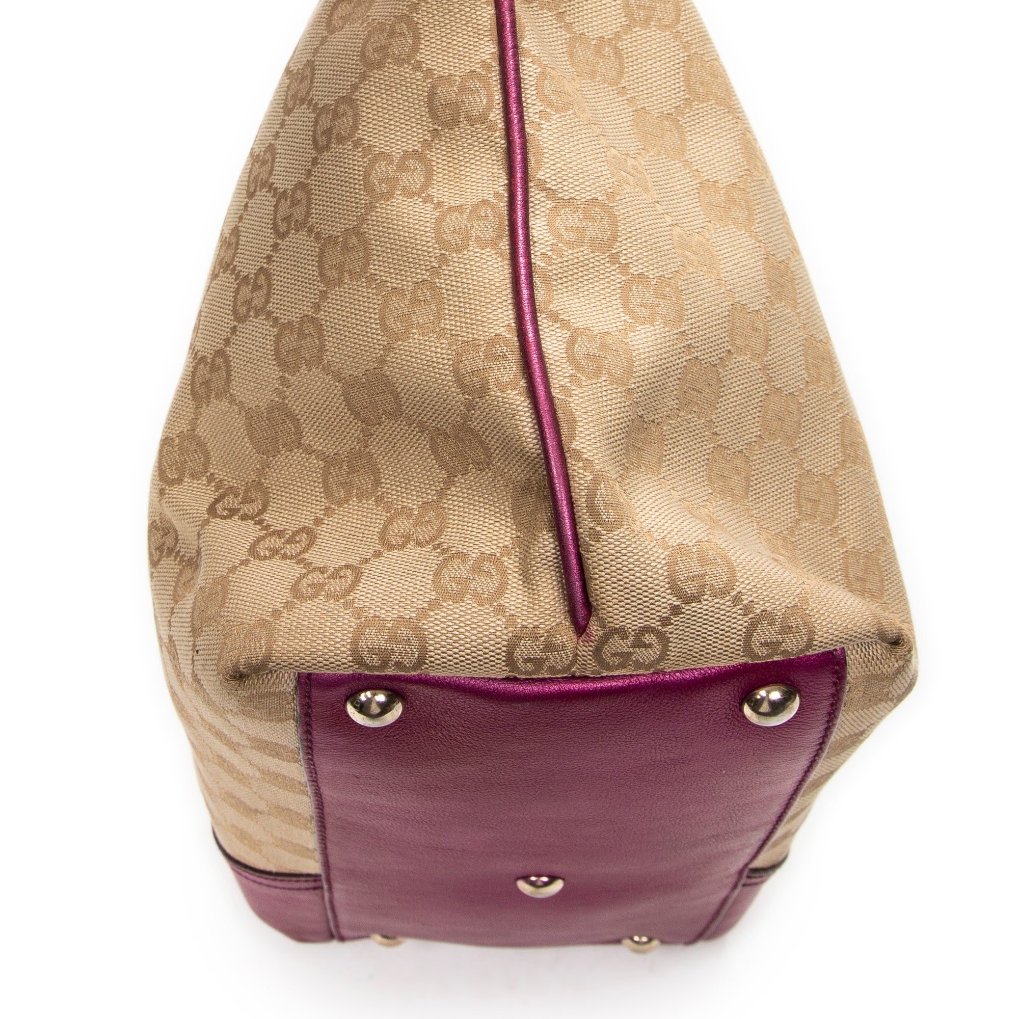 Shoulder Bag Small Britt Pink Monogrammed Canvas