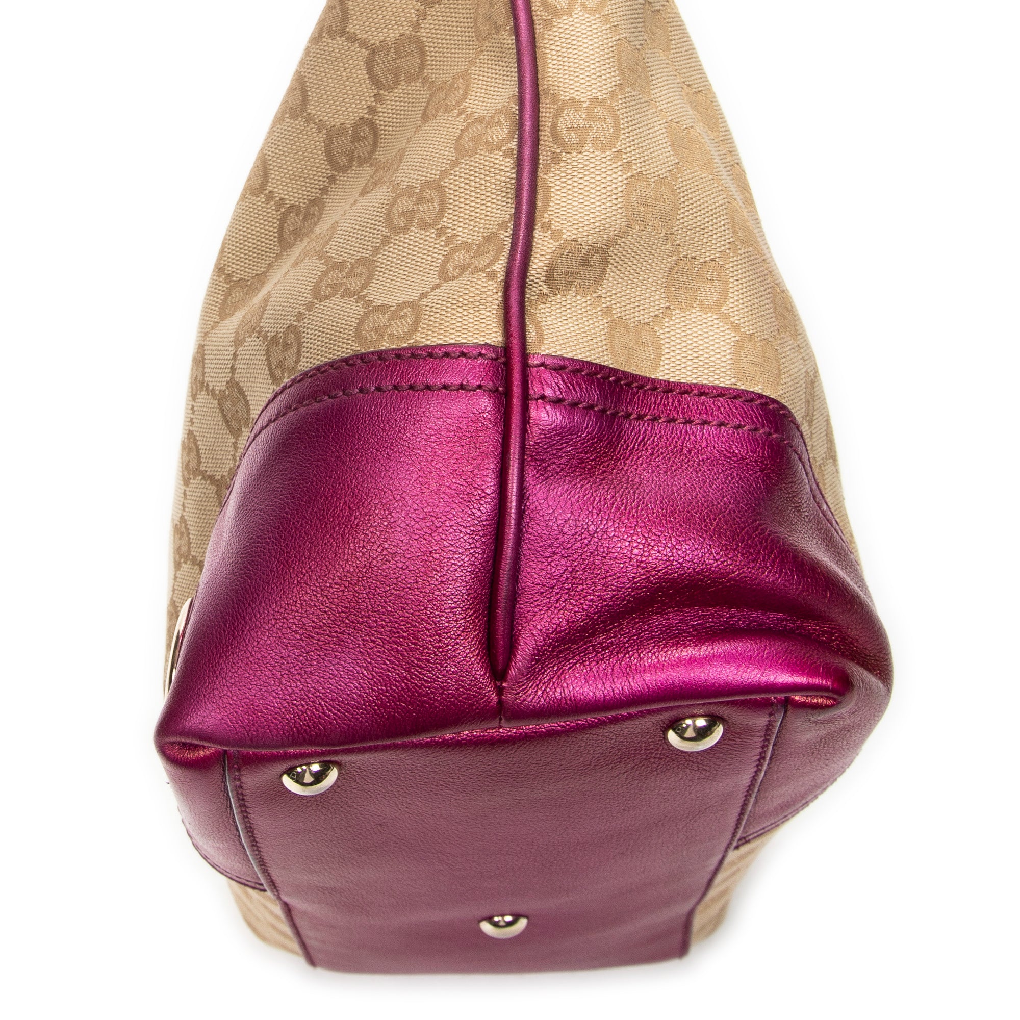Shoulder Bag Small Britt Pink Monogrammed Canvas