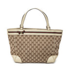 Shoulder Bag Web Mayfair Tote Ivory Monogrammed Canvas