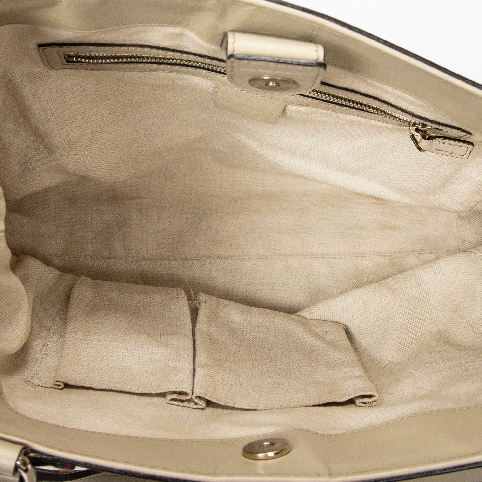 Shoulder Bag Web Mayfair Tote Ivory Monogrammed Canvas