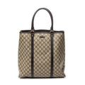 Shoulder Bag Vertical Joy Tote Dark Brown Supreme Coated Canvas
