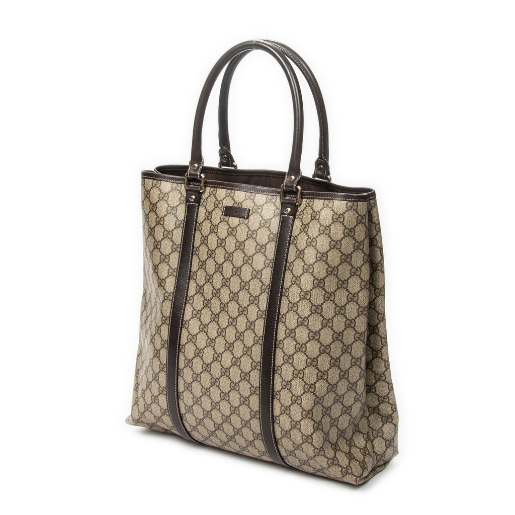 Shoulder Bag Vertical Joy Tote Dark Brown Supreme Coated Canvas