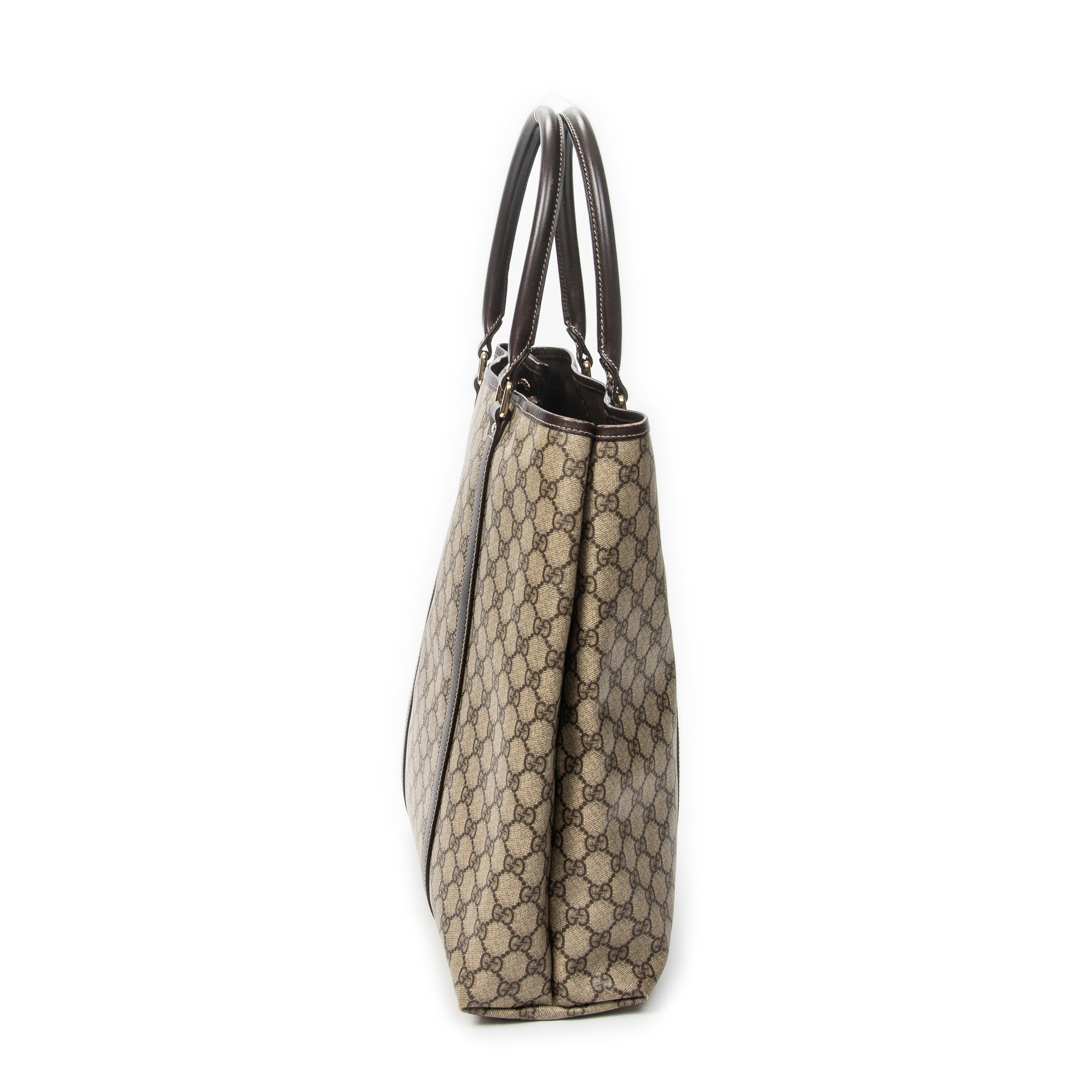 Shoulder Bag Vertical Joy Tote Dark Brown Supreme Coated Canvas