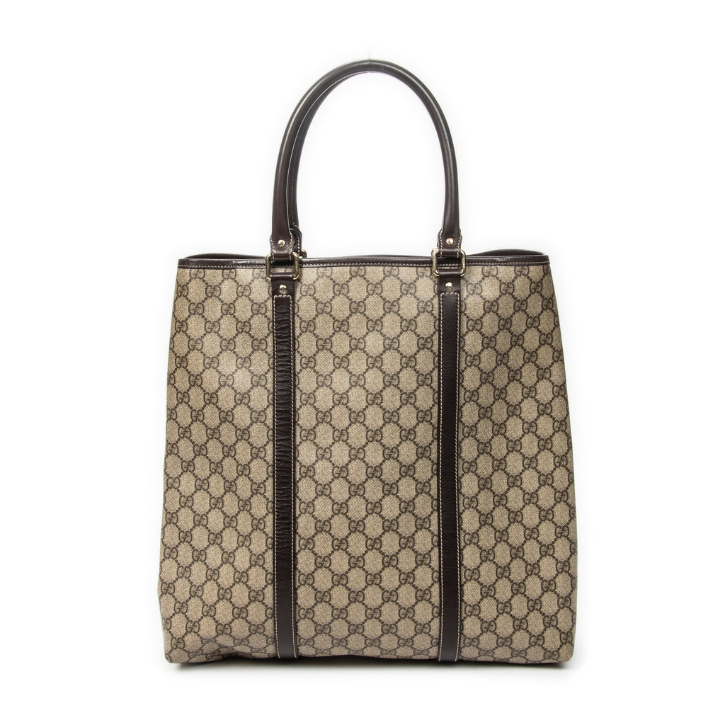 Shoulder Bag Vertical Joy Tote Dark Brown Supreme Coated Canvas