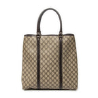 Shoulder Bag Vertical Joy Tote Dark Brown Supreme Coated Canvas