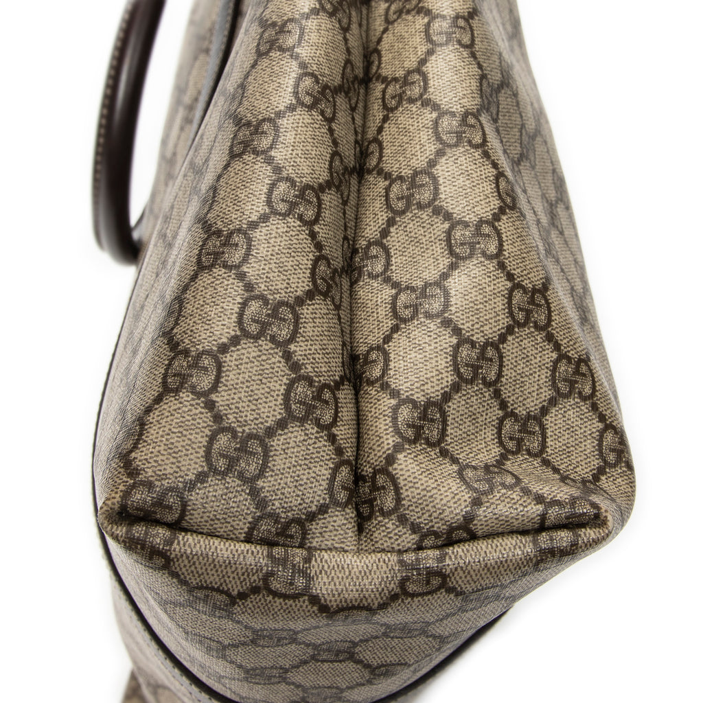 Shoulder Bag Vertical Joy Tote Dark Brown Supreme Coated Canvas
