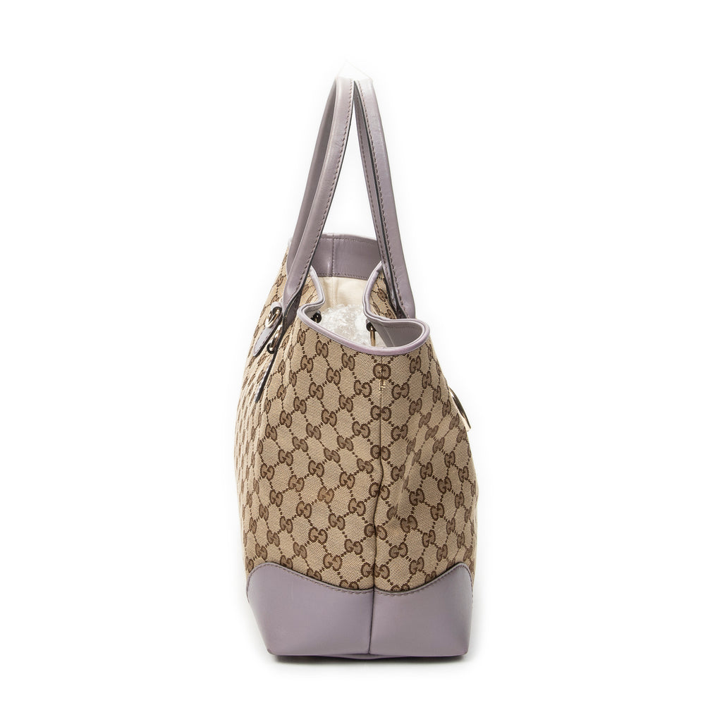 Shoulder Bag Heart Bit Open Tote Lilac Monogrammed Canvas