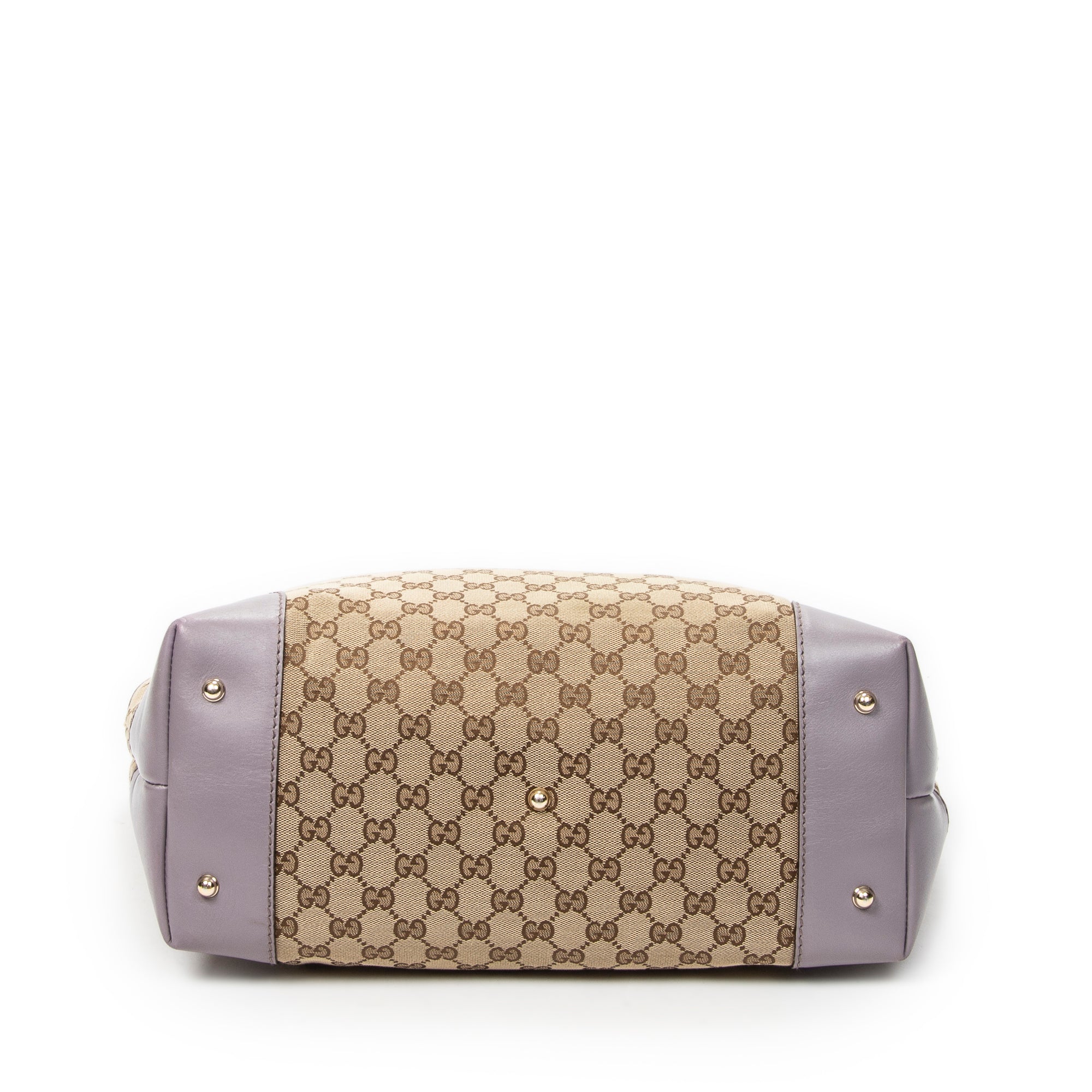 Shoulder Bag Heart Bit Open Tote Lilac Monogrammed Canvas