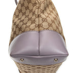 Shoulder Bag Heart Bit Open Tote Lilac Monogrammed Canvas