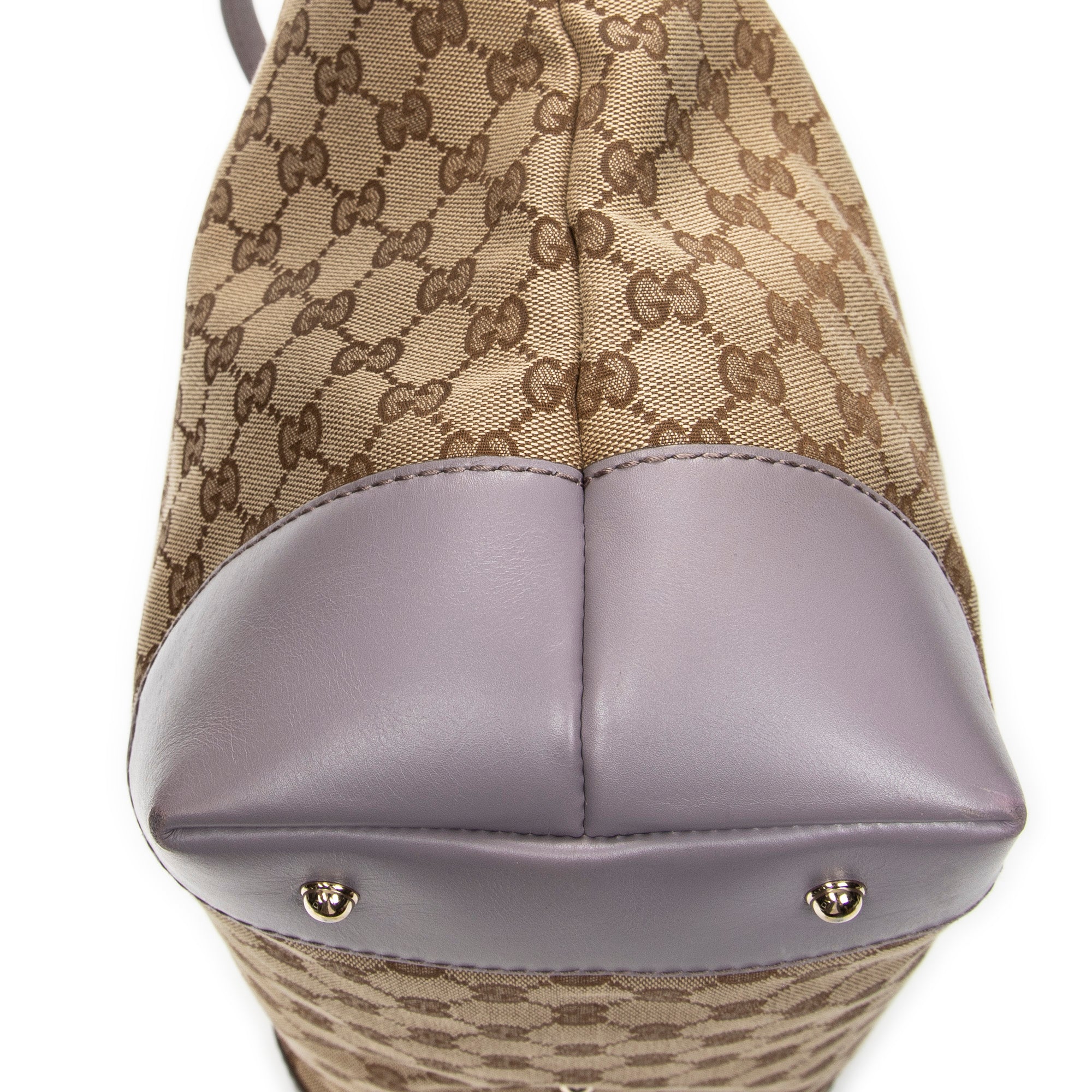 Shoulder Bag Heart Bit Open Tote Lilac Monogrammed Canvas