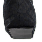 Shoulder Bag Small Bucket Tote Black Monogrammed Canvas