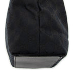 Shoulder Bag Small Bucket Tote Black Monogrammed Canvas