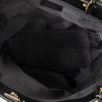 Shoulder Bag Small Bucket Tote Black Monogrammed Canvas