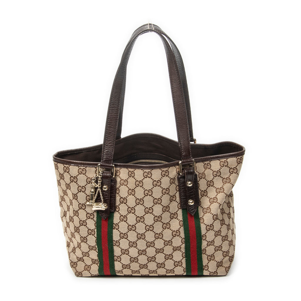 Shoulder Bag Small Web Jolicoeur Tote Dark Brown Monogrammed Canvas
